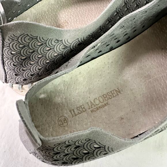 Ilse Jacobsen Women's EU 38 Gray Leather Hornbaek Tulip Slip On Loafers Shoes - Picture 7 of 8